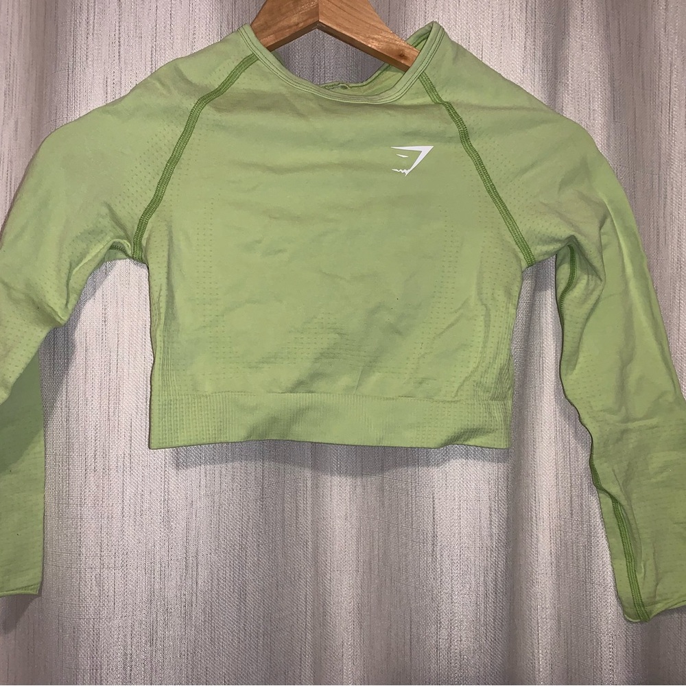 GymShark Lime Green Long Sleeve Crop
